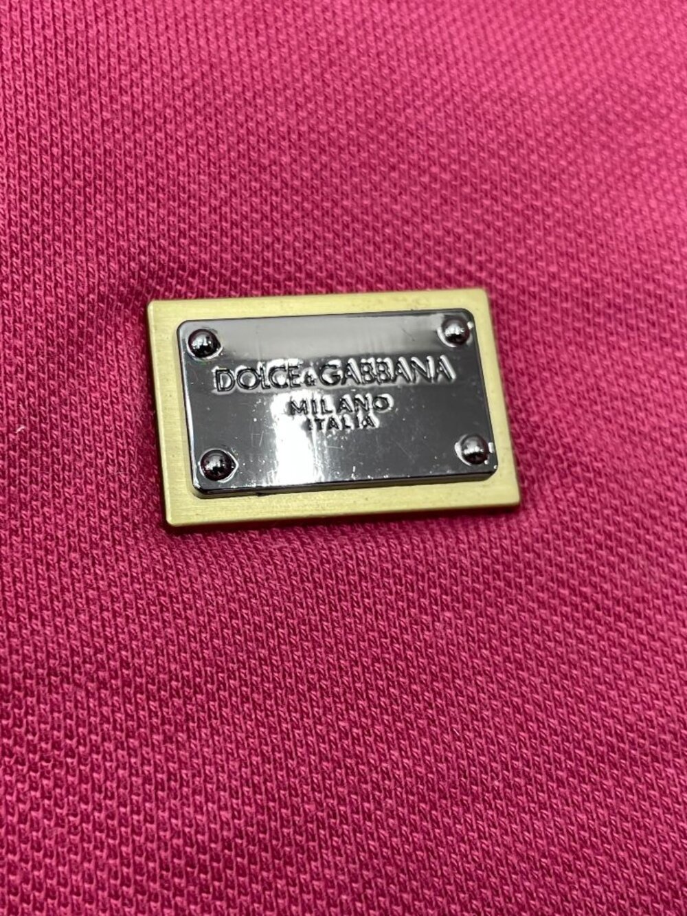 Dolce & Gabbana Men’s Rose Polo Shirt Logo Plaque- Size XXL - Picture 5 of 5